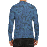 Camouflage Denim Jeans Pattern Print Men's Long Sleeve Rash Guard