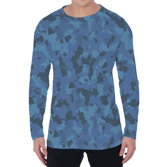 Camouflage Denim Jeans Pattern Print Men's Long Sleeve T-Shirt