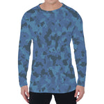 Camouflage Denim Jeans Pattern Print Men's Long Sleeve T-Shirt