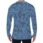 Camouflage Denim Jeans Pattern Print Men's Long Sleeve T-Shirt