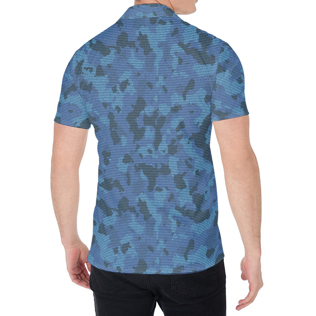Camouflage Denim Jeans Pattern Print Men's Shirt