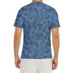 Camouflage Denim Jeans Pattern Print Men's Short Sleeve Rash Guard