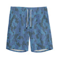Camouflage Denim Jeans Pattern Print Men's Athletic Shorts