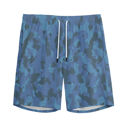 Camouflage Denim Jeans Pattern Print Men's Sports Shorts
