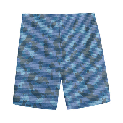 Camouflage Denim Jeans Pattern Print Men's Sports Shorts