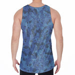 Camouflage Denim Jeans Pattern Print Men's Velvet Tank Top