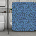 Camouflage Denim Jeans Pattern Print Polyester Shower Curtain