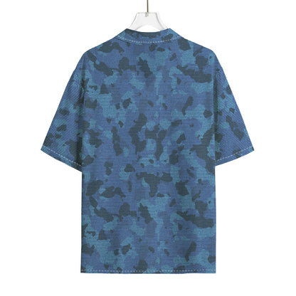 Camouflage Denim Jeans Pattern Print Rayon Hawaiian Shirt