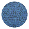 Camouflage Denim Jeans Pattern Print Round Blanket