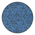 Camouflage Denim Jeans Pattern Print Round Floor Mat