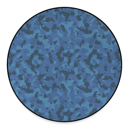 Camouflage Denim Jeans Pattern Print Round Floor Mat
