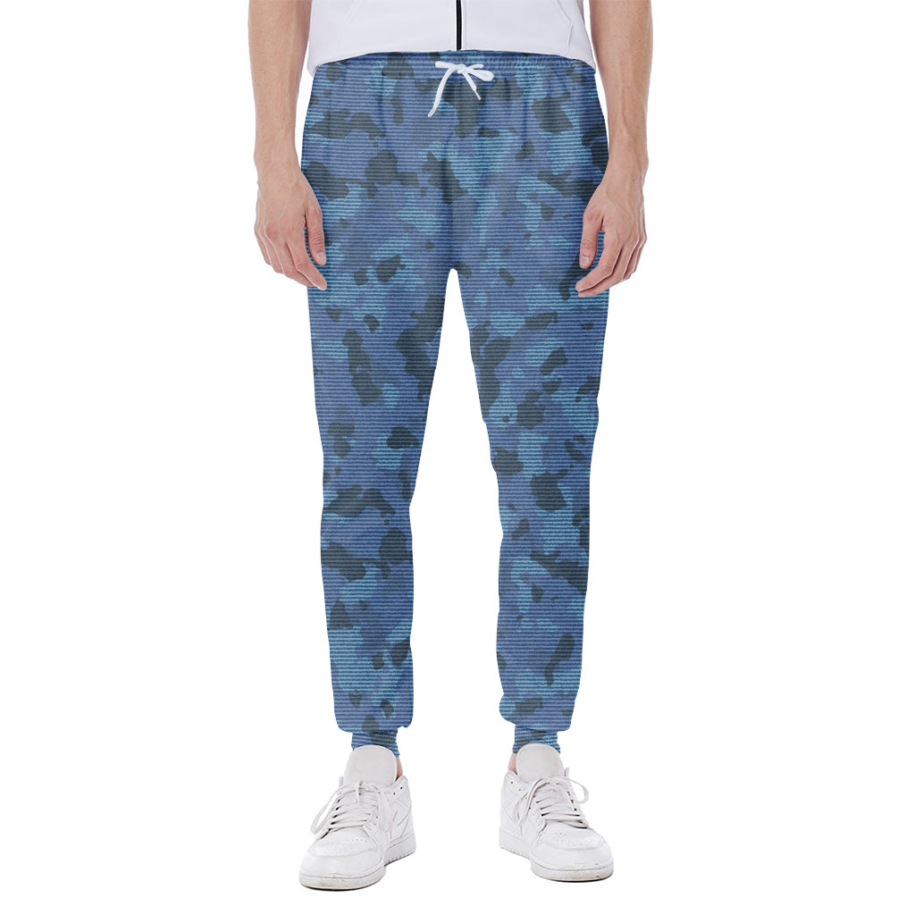Camouflage Denim Jeans Pattern Print Scuba Joggers