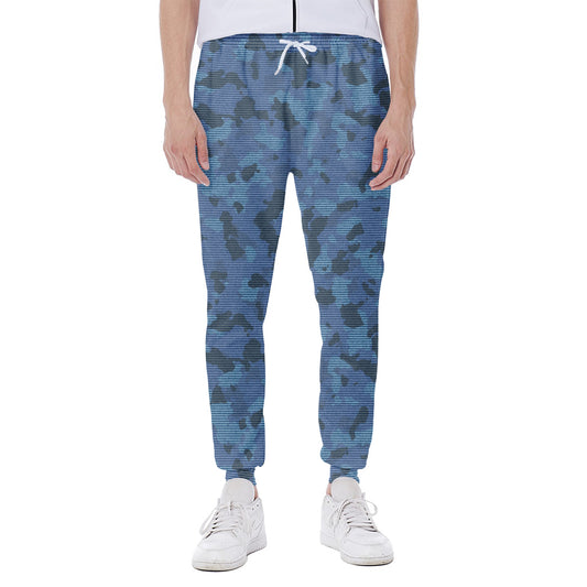 Camouflage Denim Jeans Pattern Print Scuba Joggers
