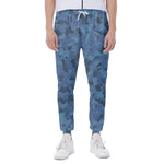 Camouflage Denim Jeans Pattern Print Scuba Joggers