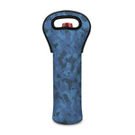Camouflage Denim Jeans Pattern Print Single Neoprene Wine Tote