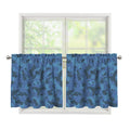 Camouflage Denim Jeans Pattern Print Tier Curtains