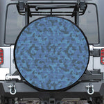 Camouflage Denim Jeans Pattern Print Tire Cover