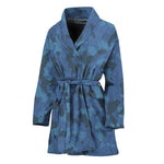 Camouflage Denim Jeans Pattern Print Women's Bathrobe