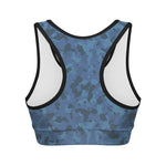 Camouflage Denim Jeans Pattern Print Women's Sports Bra