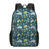 Camping Equipment Pattern Print 17 Inch Backpack