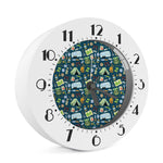 Camping Equipment Pattern Print Alarm Clock