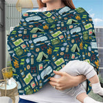 Camping Equipment Pattern Print Baby Seat Cover