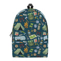 Camping Equipment Pattern Print School Backpack