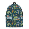 Camping Equipment Pattern Print Backpack