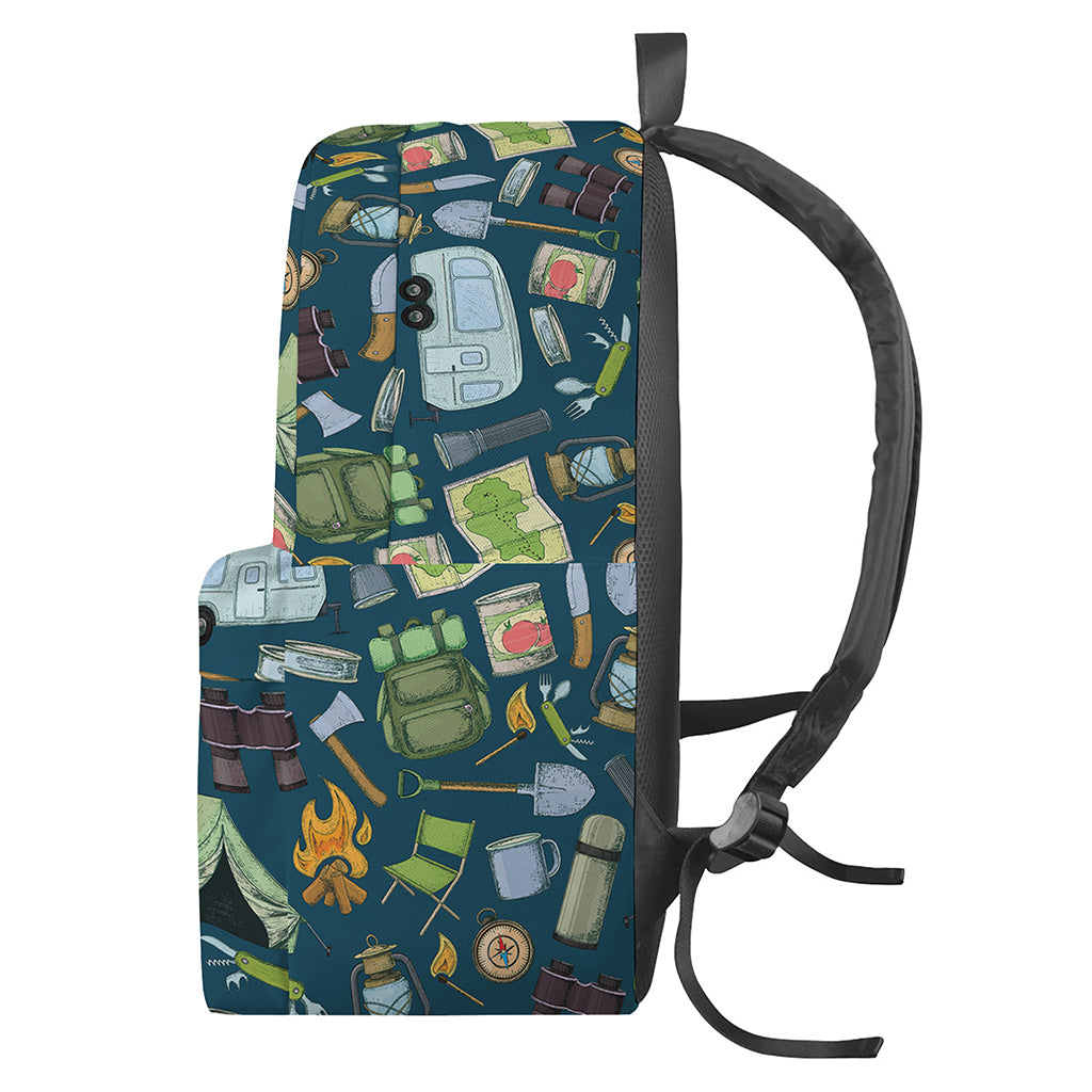 Camping Equipment Pattern Print Backpack