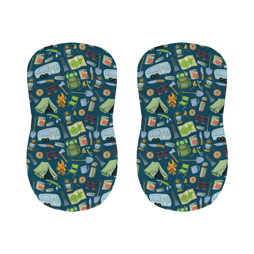 Camping Equipment Pattern Print Bar Stool Covers