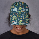 Camping Equipment Pattern Print Baseball Cap