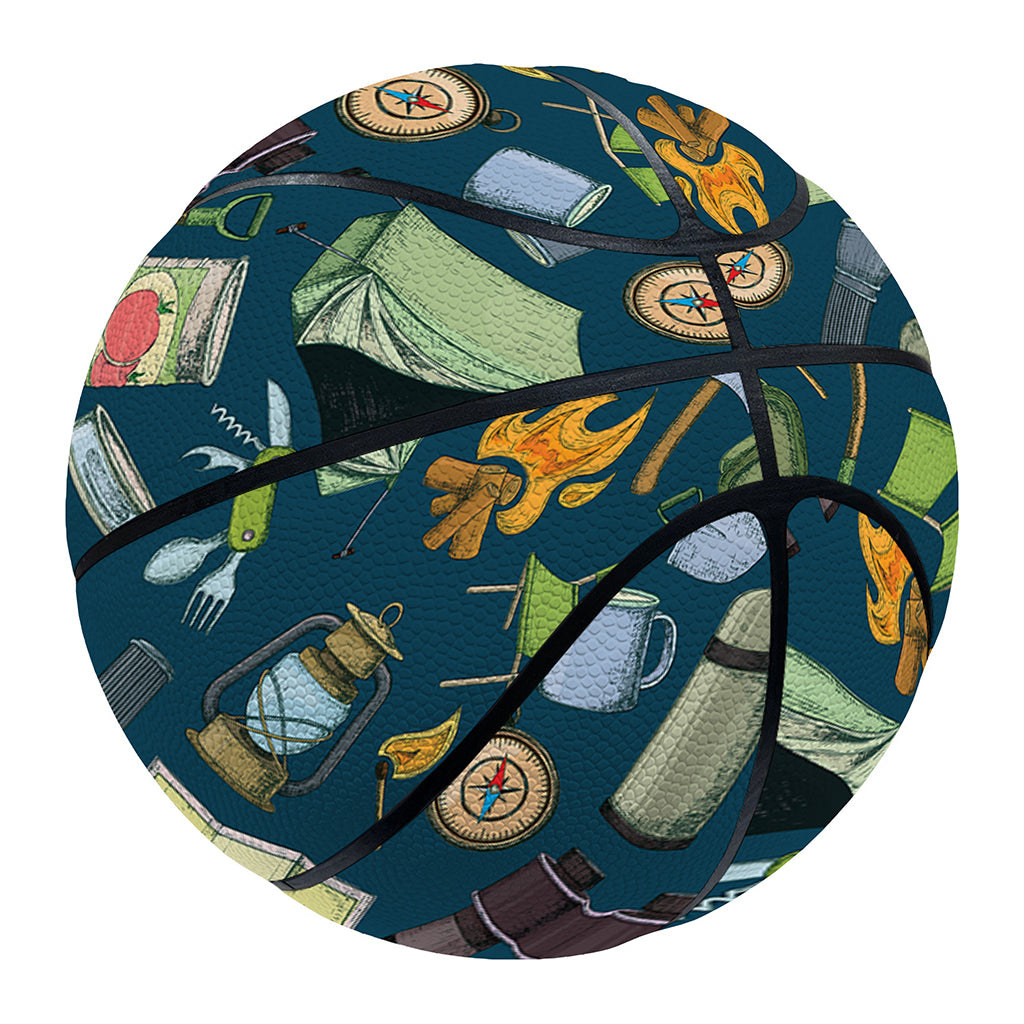 Camping Equipment Pattern Print Basketball