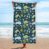 Camping Equipment Pattern Print Beach Towel