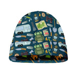 Camping Equipment Pattern Print Beanie