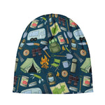Camping Equipment Pattern Print Beanie