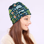 Camping Equipment Pattern Print Beanie