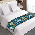 Camping Equipment Pattern Print Bed Runner