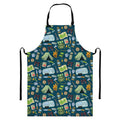 Camping Equipment Pattern Print Bib Apron With Pocket