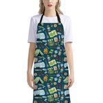 Camping Equipment Pattern Print Bib Apron With Pocket