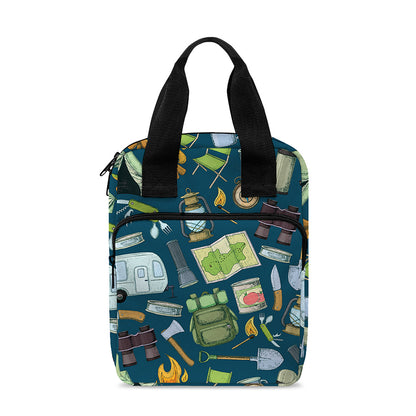 Camping Equipment Pattern Print Bible Tote Bag