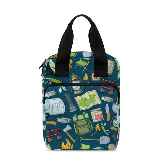 Camping Equipment Pattern Print Bible Tote Bag