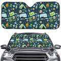 Camping Equipment Pattern Print Car Windshield Sun Shade