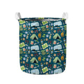 Camping Equipment Pattern Print Collapsible Laundry Basket