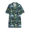 Camping Equipment Pattern Print Cotton Hawaiian Shirt