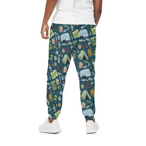 Camping Equipment Pattern Print Cotton Pants