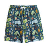 Camping Equipment Pattern Print Cotton Shorts