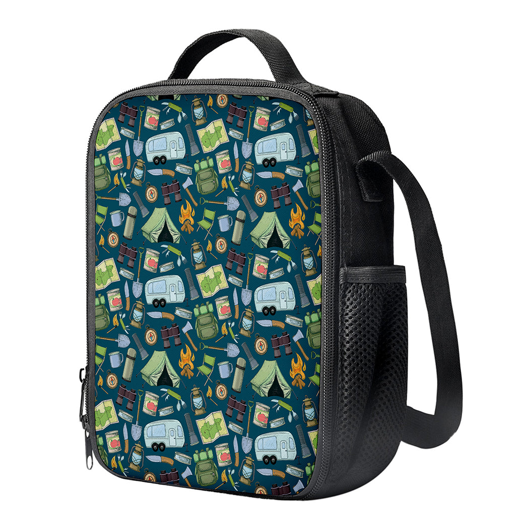 Camping Equipment Pattern Print Crossbody Lunch Bag