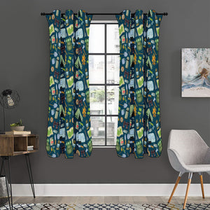 Camping Equipment Pattern Print Curtain