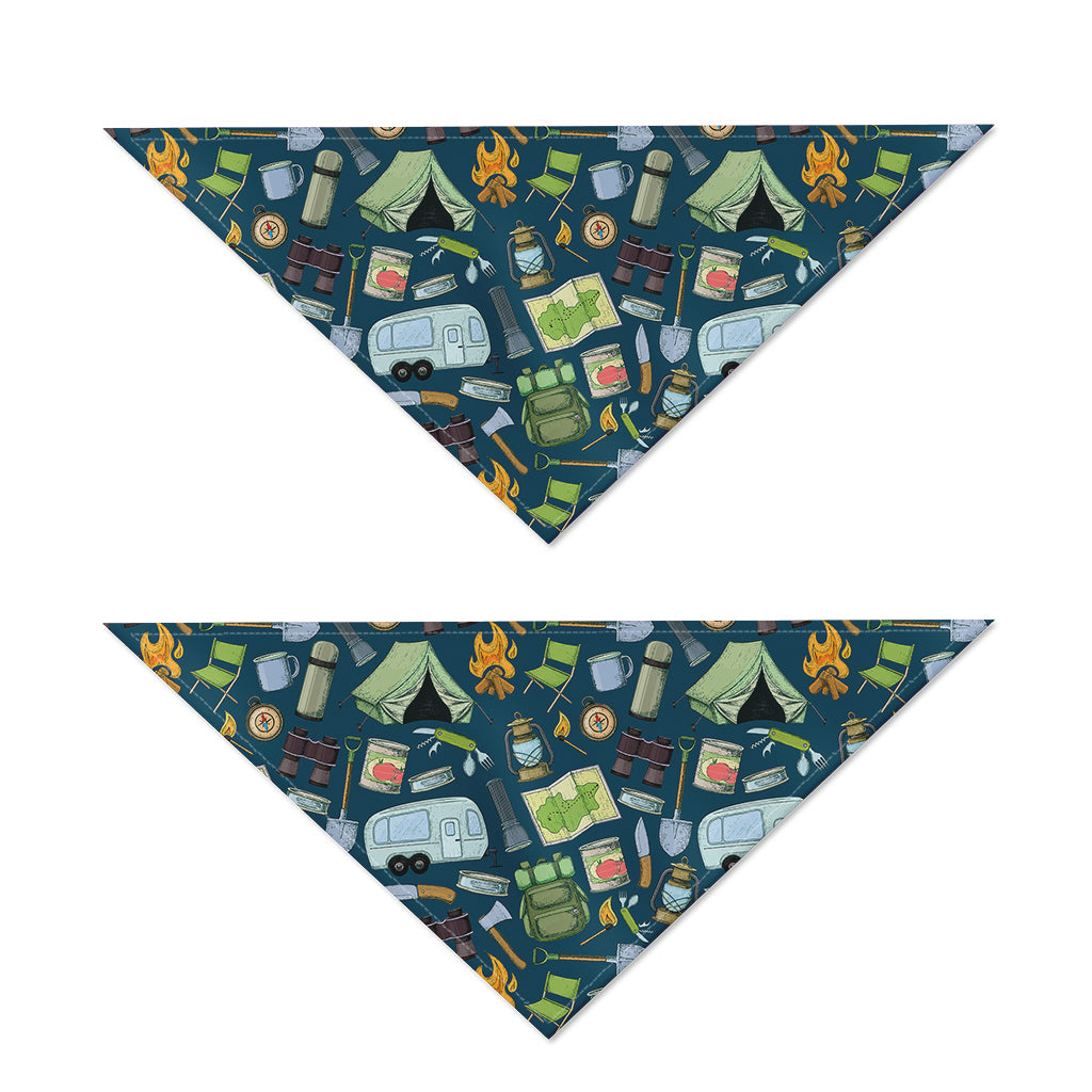 Camping Equipment Pattern Print Dog Bandana