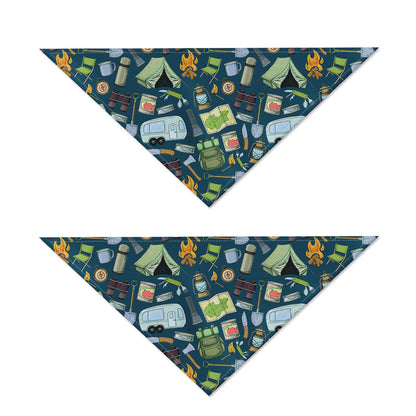 Camping Equipment Pattern Print Dog Bandana